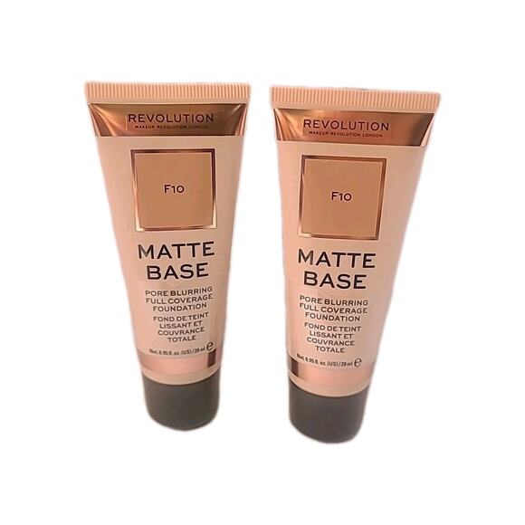 New! -2 Sealed Matte Makeup Revolution Full Coverage Pore Blurring F10 - Picture 1 of 4